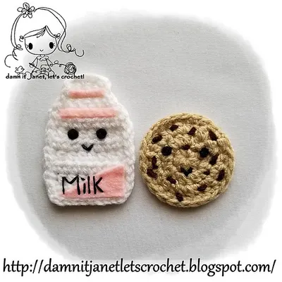 Milk Carton & Cookie Applique