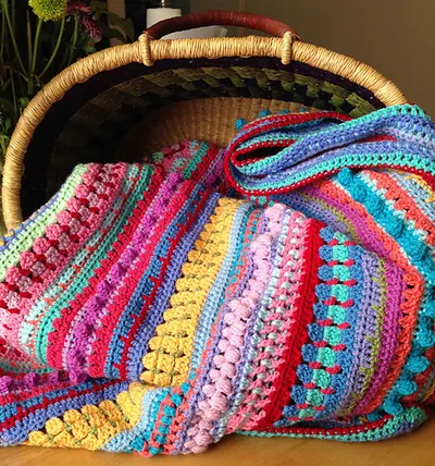 Multi-stitch Striped Blanket