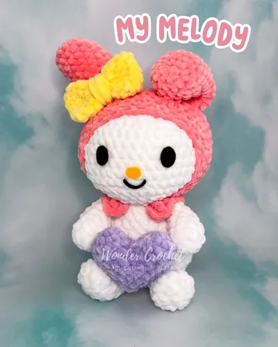 My Melody Plush Crochet Pattern - Amigurumi