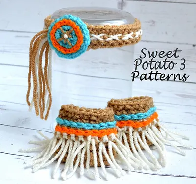 Native American Girl (Headband & Ankle Cuffs)