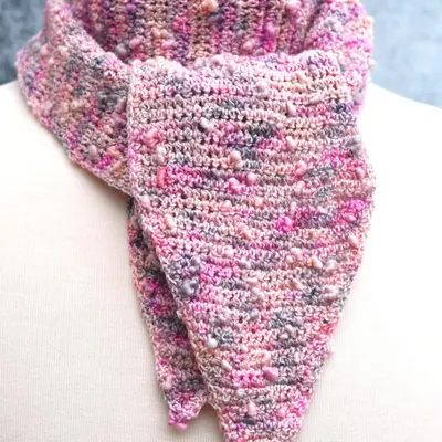 One Skein Boucle Crochet Scarf Free Crochet Pattern