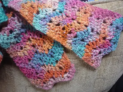 One-Skein Chevron Scarf