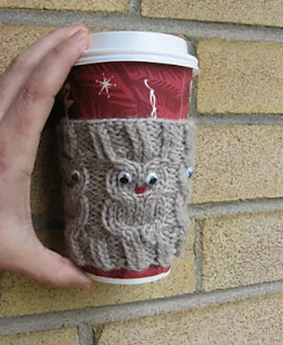 Owl Coffee Cup Cozie