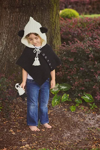 Panda Bear Poncho & Buddy