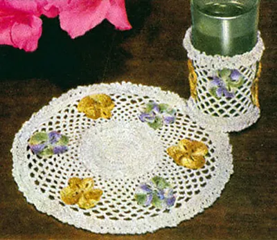 Pansies Refreshment Set #7086