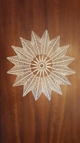 Peacock Tails Doily Set #7444