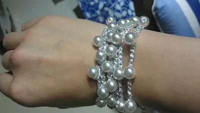 Pearl Necklace cum Bracelet