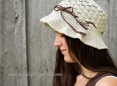 Pebble Beach Hat ~ Crochet Version
