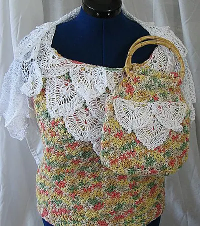 Peppercorn Top, Shrug & Purse Set