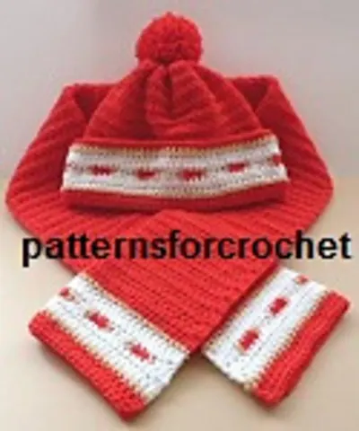 PFC38 Adult Bobble Hat & Scarf Set