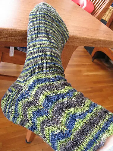 Pine Tree Toe Up Socks