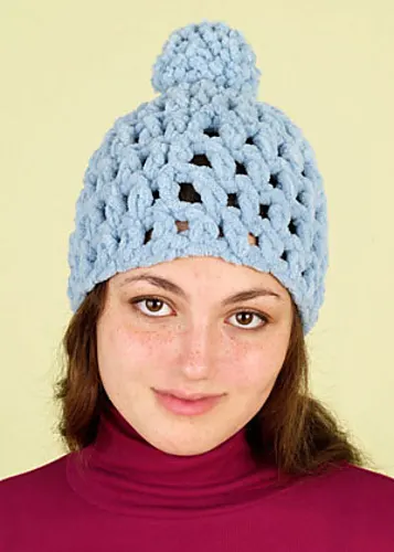 Plush Blue Hat