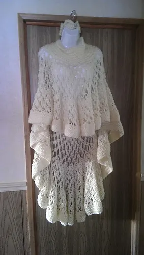 Poncho with Cowl Neckline