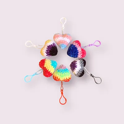 Pride Mom Hugs Heart Keychain