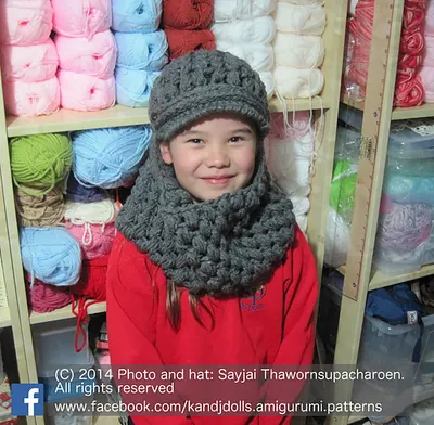 Puff Stitch Hat and Cowl