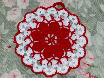 Queen Annes Lace Vintage Potholder