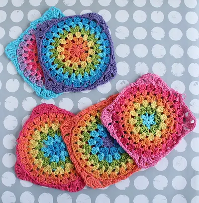 Rainbow granny square