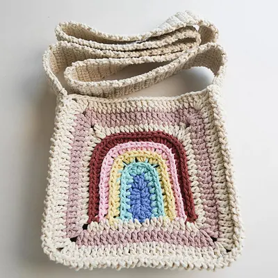Rainbow Granny Square Bag