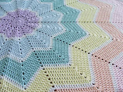 Rainbow Ripple Baby Blanket