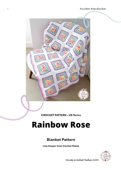 Rainbow Rose Blanket