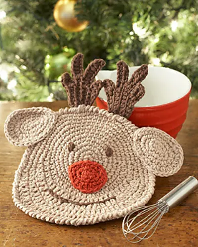 Reindeer Dishcloth