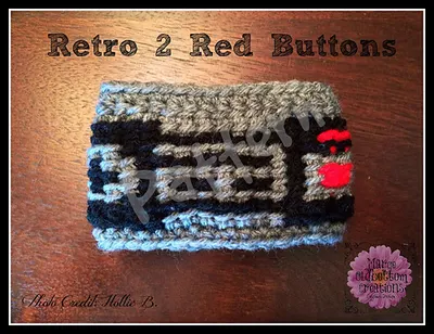 Retro 2 Red Buttons Drink Cozy