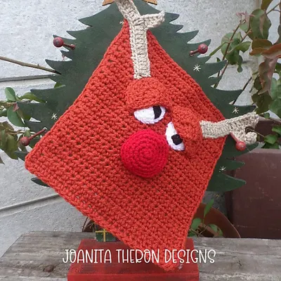 Rudolph the Reindeer Dishcloth