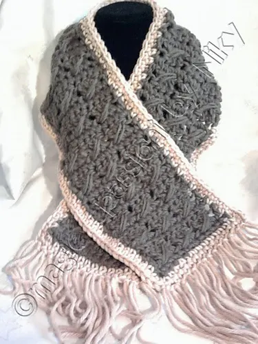 Sciarpa unisex con frange