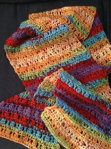 Simple Cluster Stitch Scarf