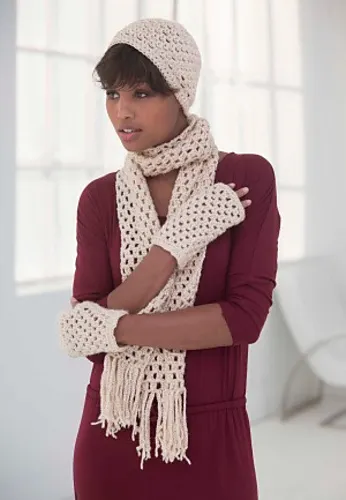 Simply Basic Hat Scarf and Gloves Set: Gloves