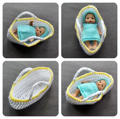 Small Moses Basket for Doll or Teddy
