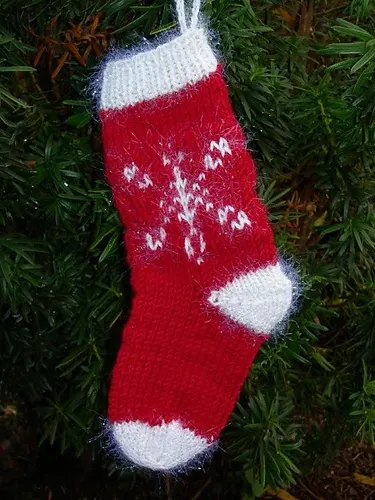 Snowflake mini-stocking