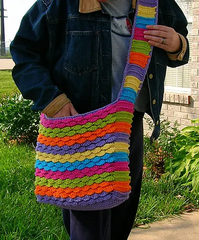 Spring Petals Messenger Tote
