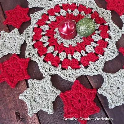 Starry Christmas Doily