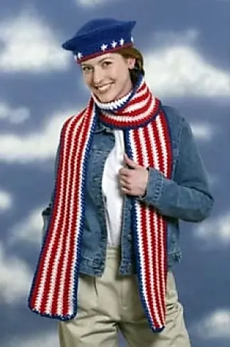 Stars & Stripes Beret & Scarf (Scarf)