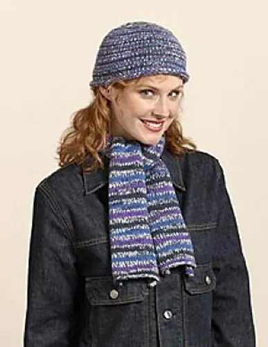 Stocking Stitch Hat & Scarf #30172 (Hat)