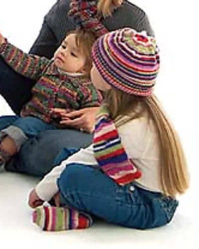 Striped Child’s Hat, Scarf & Socks: Hat