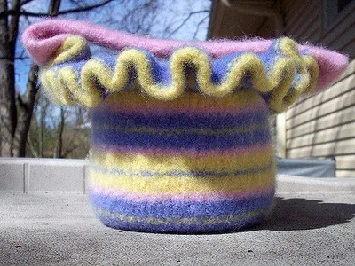 Stripes and Ruffles - Basket