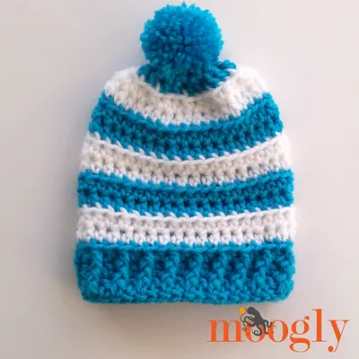 Stripey Baby Beanie