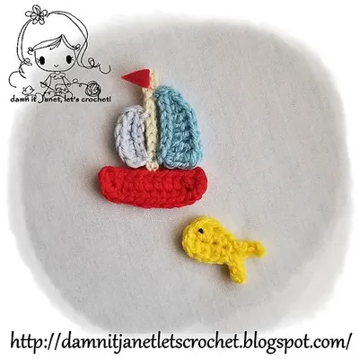 Summer Appliques (fish & sailboat)