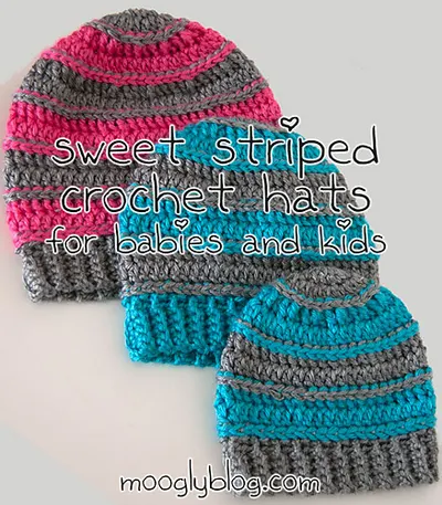 Sweet Striped Crochet Hat