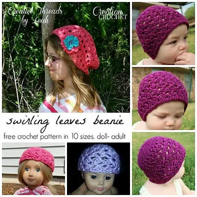 Swirling Leaves Beanie