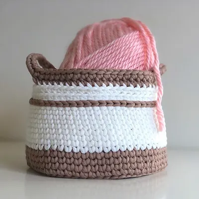 Textured Basket with Handles