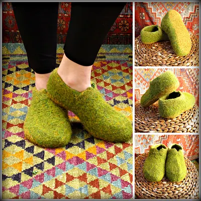 The Felted Hobbity Slipper