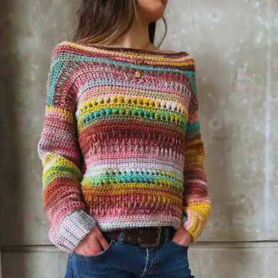 The Petra Easy Textured Crochet Sweater