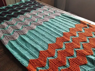 The Walt Painted Chevron Baby Blanket