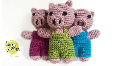 Three Little Pigs Los Tres Cerditos Amigurumi