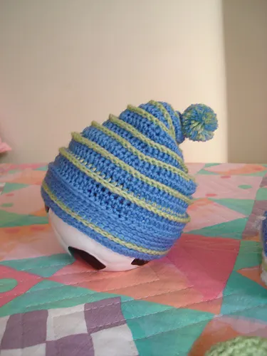 Tiny slouchy striped hat