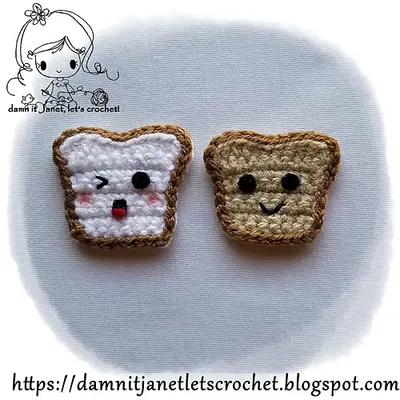 Toasted Bread Slice Applique