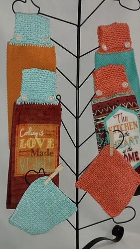 Towel Topper & Dish Cloth Set
